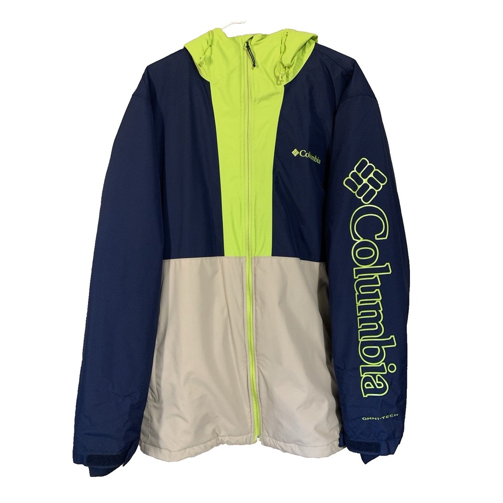 Columbia Omni-Tech Thermal Reflective Heat Jacket Men's L Spell Out